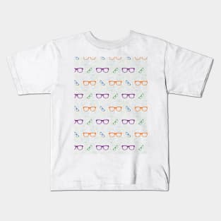 Glasses Pattern | 10 Colored Kids T-Shirt